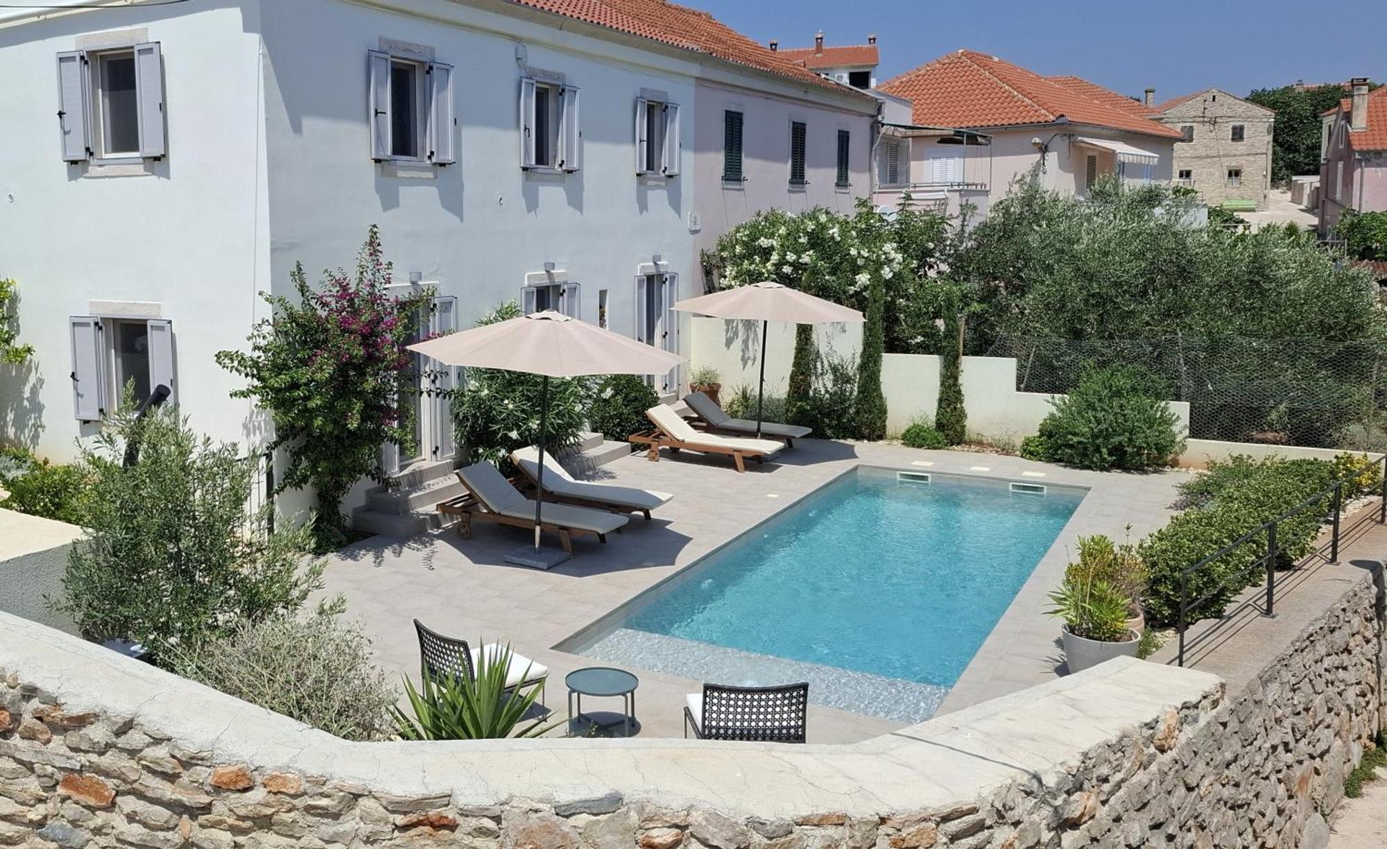בוזאבה Villa Mira With A Heated Pool And A Sea View מראה חיצוני תמונה